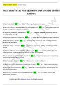 SUU&colon; MGMT 6100 Final Questions with Detailed Verified  Answers