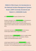FEMA IS 700&period;b Exam &vert; An Introduction to the National Incident Management System Exam &vert; 100&percnt; Correctly Answered and Rated A&plus; &vert; 2025&sol;2026 Guide