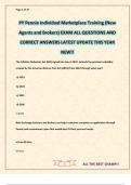 PY Pennie Individual Marketplace Training &lpar;New Agents and Brokers&rpar; EXAM ALL QUESTIONS AND CORRECT ANSWERS LATEST UPDATE THIS YEAR NEW&excl;&excl;