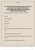 PY&comma; Pennie Individual Marketplace Training for New Agents and Brokers EXAM ALL QUESTIONS AND VERIFIED SOLUTIONS LATEST UPDATE THIS YEAR