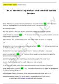 TRA L2 TECHNICAL Questions with Detailed Verified  Answers