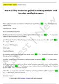 Water Safety Instructor practice exam Questions with  Detailed Verified Answers