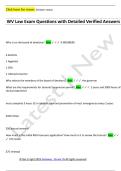 WV Law Exam Questions with Detailed Verified Answers