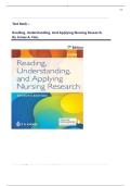 Test Bank - Reading&comma; Understanding&comma; and Applying Nursing Research&comma; 7th Edition &lpar;Fain&comma; 2025&rpar;&comma; Chapter 1-15 &vert; All Chapters