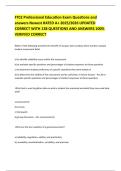FTCE Professional Education Exam Questions and answers Newest RATED A&plus; 2025&sol;2026 UPDATED CORRECT WITH 138 QUESTIONS AND ANSWERS 100&percnt; VERIFIED CORRECT 