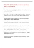 PSYC 3082 - FINAL EXAM review Exam Questions With Correct Answers