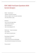 PSYC 3082 Final Exam Questions With Correct Answers&period;