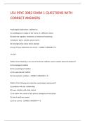 LSU PSYC 3082 EXAM 1 QUESTIONS WITH CORRECT ANSWERS 