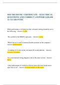 SOS MECHANIC CERTIFICATE &ndash; ELECTRICAL QUESTIONS AND CORRECT ANSWERS &vert;GRADE A&plus; GUARANTEE