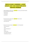 NUR195 EXAM 2 HONDROS &vert; LATEST  UPDATE 2025&sol; 2026 QUESTIONS WITH  VERIFIED ANSWERS 