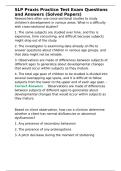 SLP Praxis Practice Test Exam Questions and Answers &lpar;Solved Papers&rpar;&period;