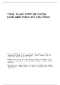 TCEQ - Class D Water Review exam with accurate solutions