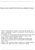 Texas Class D Water Test with all needed to pass