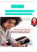 TEST BANK   Understanding Psychology&comma; 15th Edition &Tab; By Robert Feldman&comma; Chapters 1 - 17 &vert; Complete