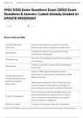 WGU D352 Exam Questions Exam &lpar;2025&rpar; Exam Questions & Answers &vert; Latest Already Graded A&plus; UPDATE 2025&vert;2026&excl;&excl;WGU D352 Exam Questions Exam &lpar;2025&rpar; Exam Questions & Answers &vert; Latest Already Graded A&plus; UPDATE 2025&vert;2026&excl;&excl;
