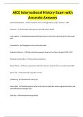 AICE International History Exam with Accurate Answers