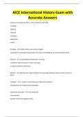 AICE International History Exam with Accurate Answers
