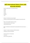 AICE International History Exam with Accurate Answers
