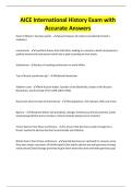 AICE International History Exam with Accurate Answers