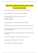 AICE International History Exam with Accurate Answers