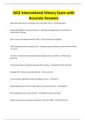 AICE International History Exam with Accurate Answers