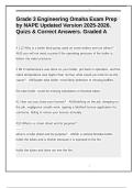 Grade 3 Engineering Omaha Exam Prep by NAPE Updated Version 2025-2026&period; Quizs & Correct Answers&period; Graded A
