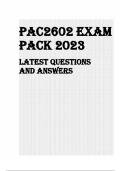 Pac2602 Exam Pack - Complete Questions and Verified Answers.