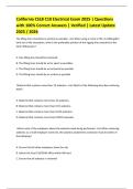 California CSLB C10 Electrical Exam 2025 &vert; Questions with 100&percnt; Correct Answers &vert; Verified &vert; Latest Update 2025 &sol; 2026 
