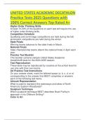 UNITED STATES ACADEMIC DECATHLON Practice Tests 2025 Questions with 100&percnt; Correct Answers Top Rated A&plus;&period;