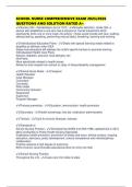SCHOOL NURSE COMPREHENSIVE EXAM 2025&sol;2026 QUESTIONS AND SOLUTION RATED A&plus;