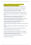 SCHOOL NURSE EXAMS EVALUATION 2025&sol;2026 QUESTIONS AND SOLUTION RATED A&plus;