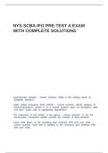 NYS SCBA-IFO PRE-TEST A EXAM WITH COMPLETE SOLUTIONS