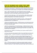 STATE OF COLORADO SALES LICENSE STUDY GUIDE 2025&sol;2026 QUESTIONS AND ANSWERS GRADED A&plus;