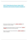 NOCTI Mechatronics Exam Latest 2025  Questions and Correct Answers Graded A&plus; 