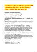 THERAPEUTICS INTERVENTIONS Exam 8 Questions with 100- Verified Answers Latest Versions 2025 Top