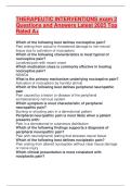 THERAPEUTIC INTERVENTIONS exam 2 Questions and Answers Latest 2025 Top Rated A&plus;&period;