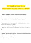 EDF 6222 Final Exam Review 2025&ndash;2026 &vert; Verified Questions & Answers &vert; Graded A&plus;
