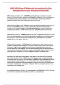 NURS 4301 Exam 3 Multimodal Interventions For Pain Management Learning Objectives Study Guide 