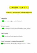 EDF 6222 Exam 1 & 2 &vert; Verified Questions & Answers &vert; 2025&ndash;2026 &vert; Graded A&plus;