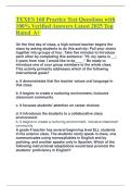 TEXES 160 Practice Test Questions with 100- Verified Answers Latest 2025 Top Rated A&plus;&period;