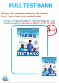 Test Bank For Fundamentals of Nursing 10th Edition By Carol R Taylor&semi; Pamela Lynn&semi; Jennifer Bartlett&period;&vert;&vert;Chapter 1-46&vert;&vert;Graded A&plus;&period;