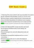 EMT Basic Exam 3 2025&ndash;2026 &vert; Verified Questions & Answers &vert; Graded A&plus;