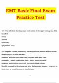 EMT Basic Final Exam 2025&ndash;2026 &vert; Practice Test & Verified Q&A &vert; Graded A&plus;