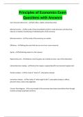 Principles of Economics Exam Questions with Answers