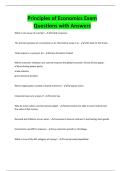 Principles of Economics Exam Questions with Answers