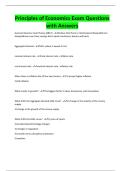 Principles of Economics Exam Questions with Answers