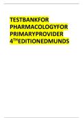 TEST BANK for Pharmacology for the Primary Care Provider&comma; 4th Edition by Edmunds