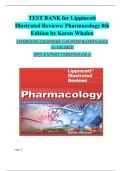 Lippincott Illustrated Reviews&colon; Pharmacology &lpar;8th Edition&comma; Karen Whalen&rpar; &ndash; Complete Test Bank &lpar;Chapters 1&ndash;48&rpar; with Expert-Verified Answers and Rationales