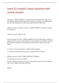 Loma 311 module 3 exam questions with correct answers