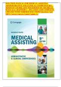 SOLUTION MANUAL FOR MEDICAL ASSISTING ADMINISTRATIVE AND CLINICAL COMPETENCIES - MINDTAP COURSE LIST 9TH EDITION BY MICHELLE BLESI ALL CHAPTERS 1 &ndash; 58 
